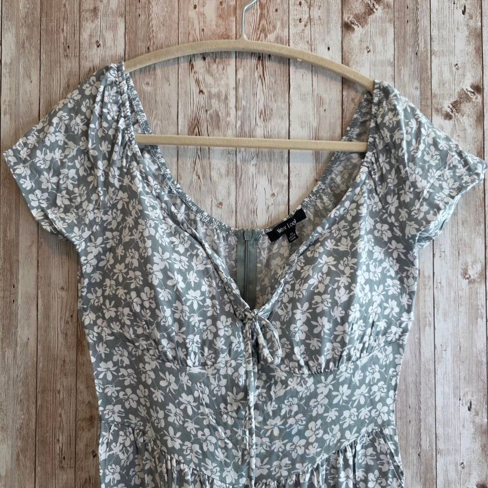 Women's New Look Floral Romper M Green White - Picture 3 of 8